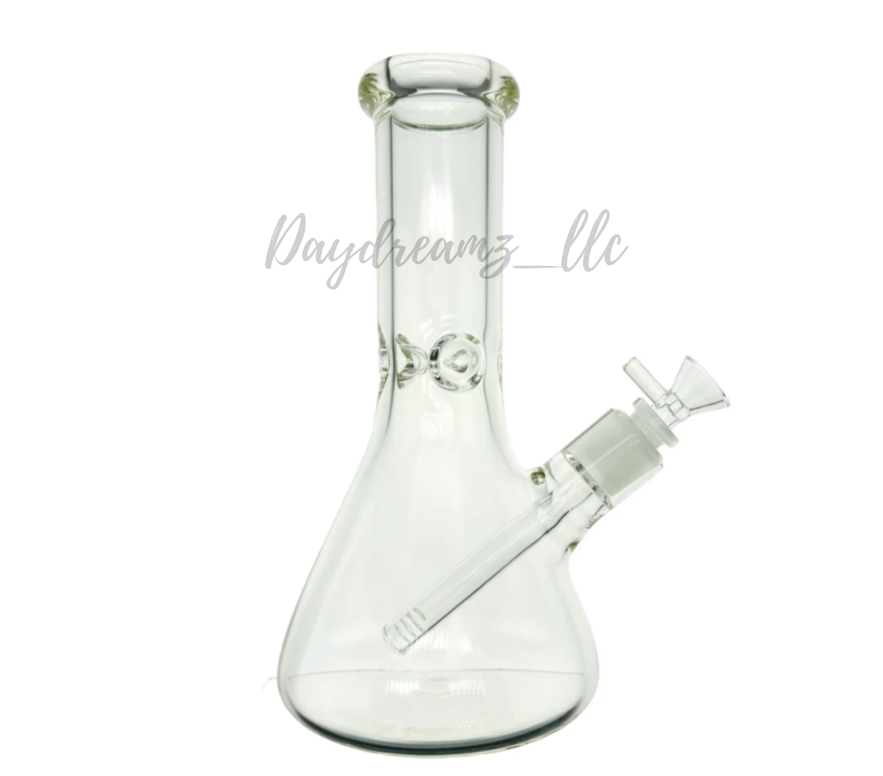 9mm Thick 10 Inch Clear Beaker Glass Bong With Wide Neck