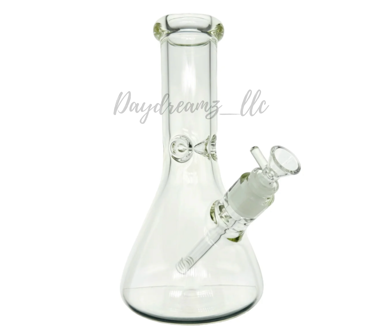 9mm Thick 10 Inch Clear Beaker Glass Bong With Wide Neck