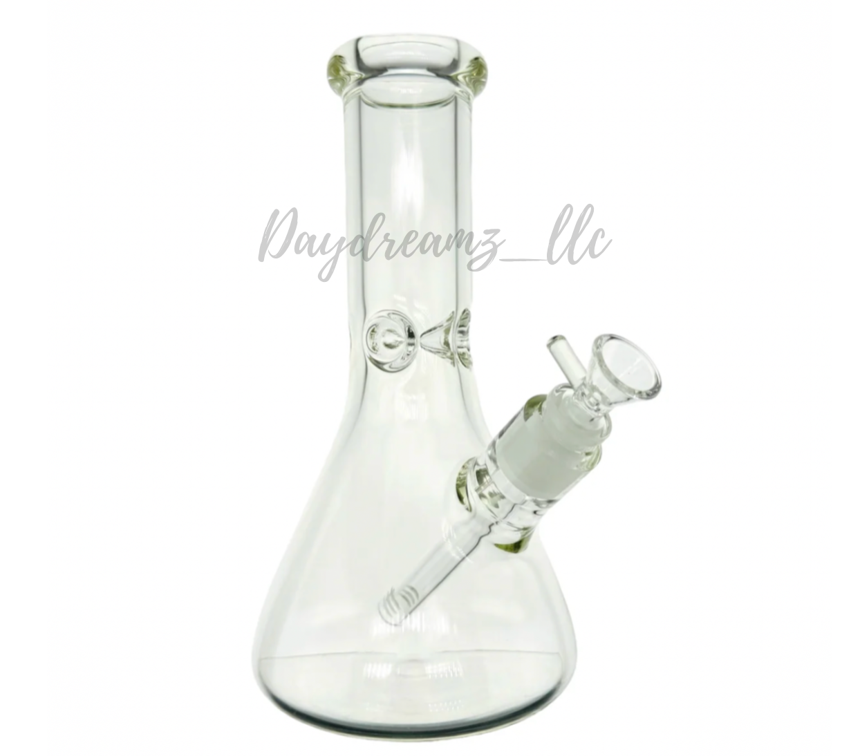 9mm Thick 10 Inch Clear Beaker Glass Bong With Wide Neck