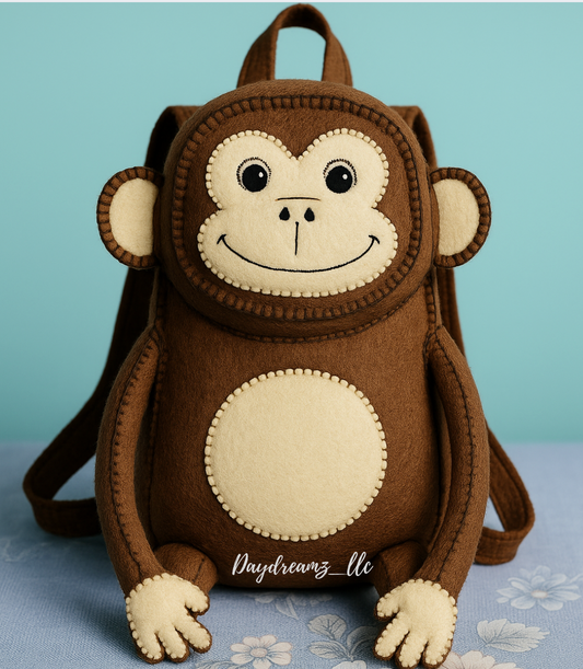 Monkey Felt Bag - DayDreamz Smoke Shop