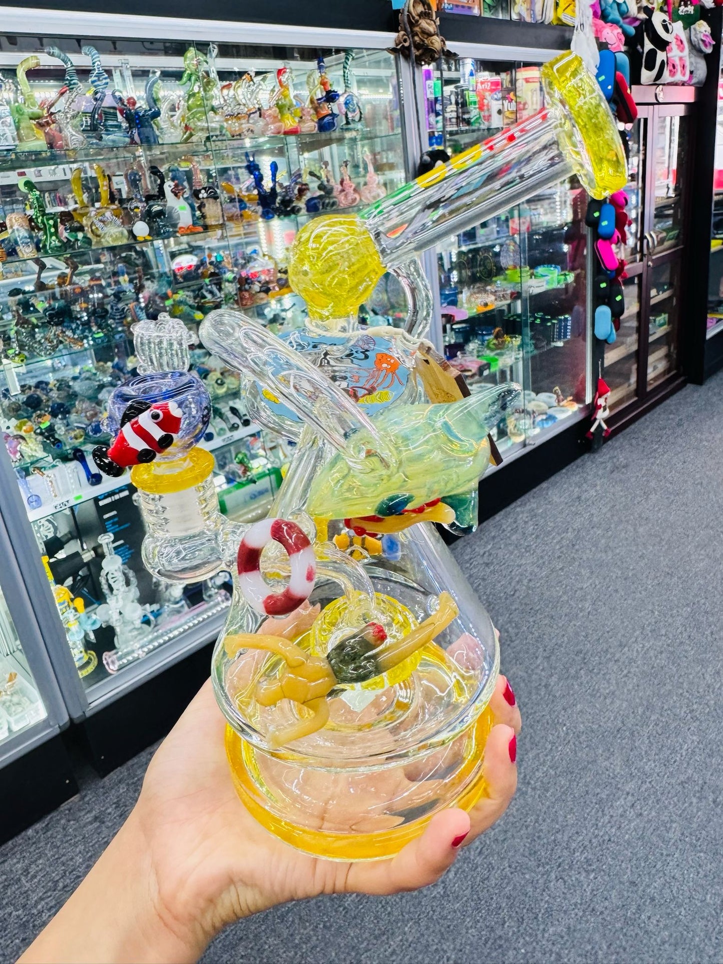 Cheech Glass 10.5" Shark Attack Rig