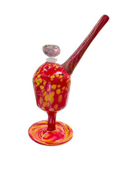 Red and Yellow Glass Bong