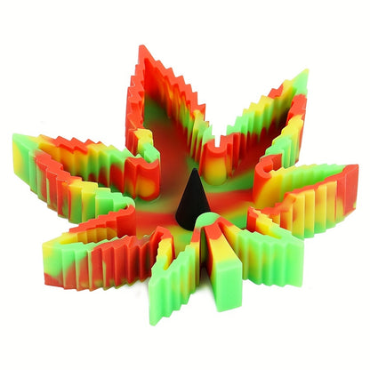1pc Maple Leaf Shaped Luminous Ashtray - High-Temperature Resistant & Anti-Fall Household Decorative Ashtray for Home, Hotel, Bar, Office - Unique Fancy Gift for Men & Women, Perfect for Christmas & Halloween Celebrations
