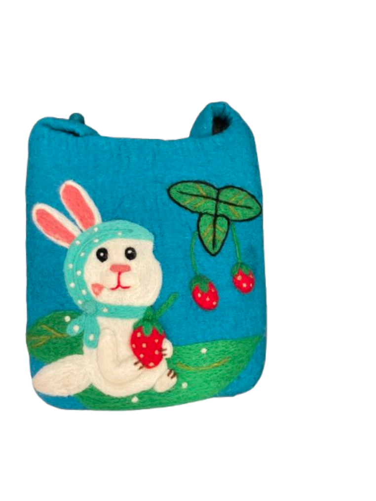 Strawberry Bunny Hemp Bag
