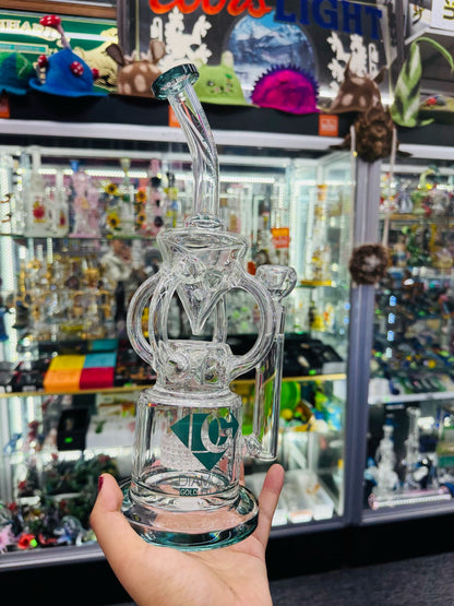 DIAMOND GLASS RECYCLE BONG