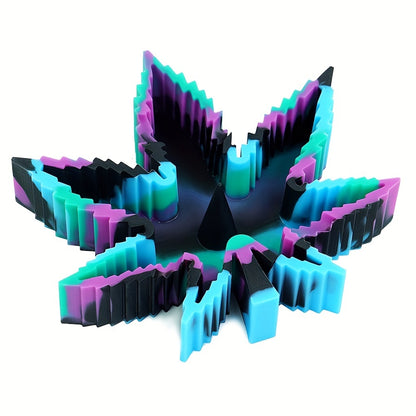 1pc Maple Leaf Shaped Luminous Ashtray - High-Temperature Resistant & Anti-Fall Household Decorative Ashtray for Home, Hotel, Bar, Office - Unique Fancy Gift for Men & Women, Perfect for Christmas & Halloween Celebrations