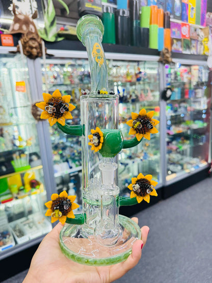 12"14mm Perching Sunflower Bee ZF112-FB