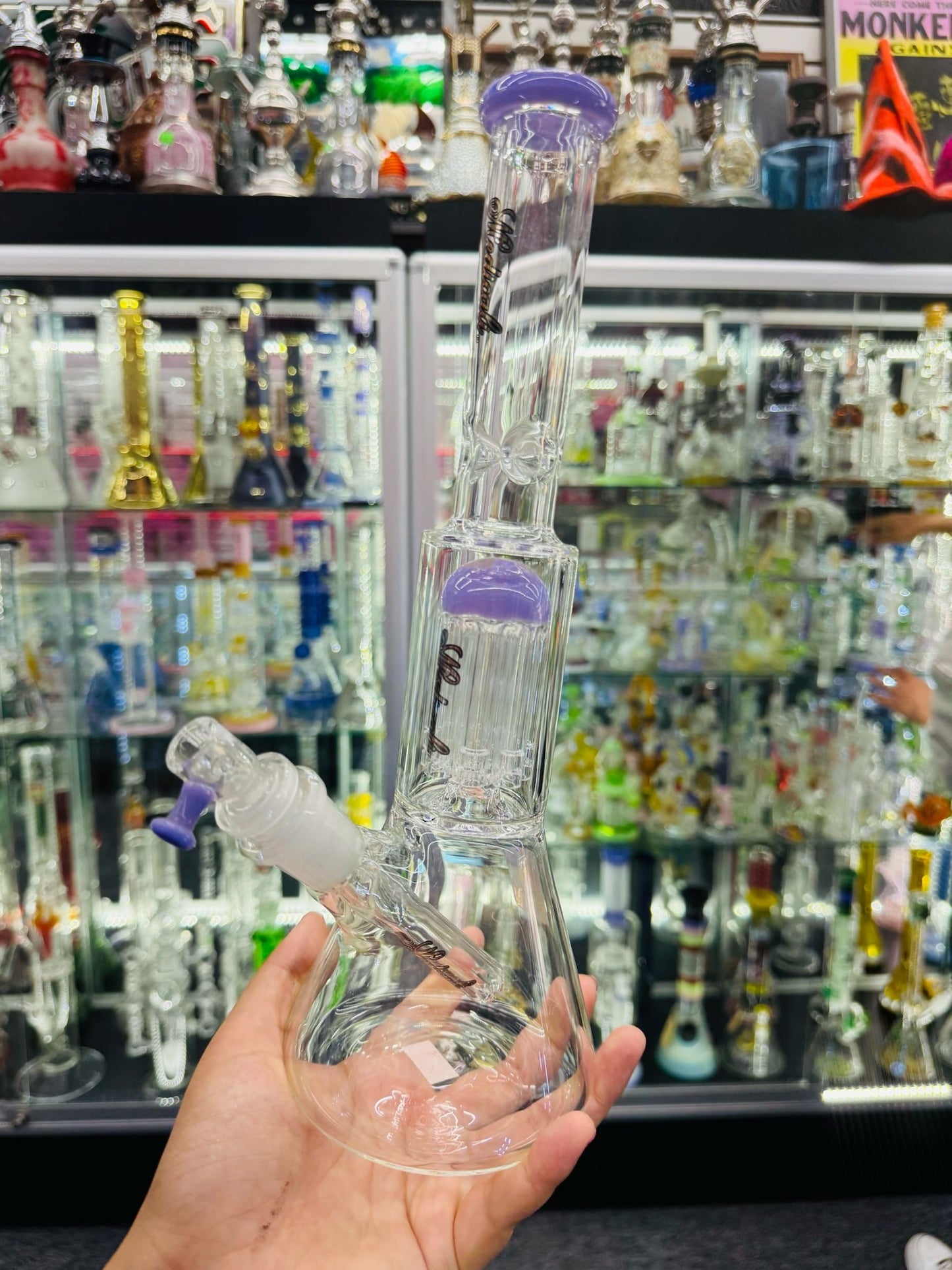 PURPLR COLOUR BEAKER  BONG