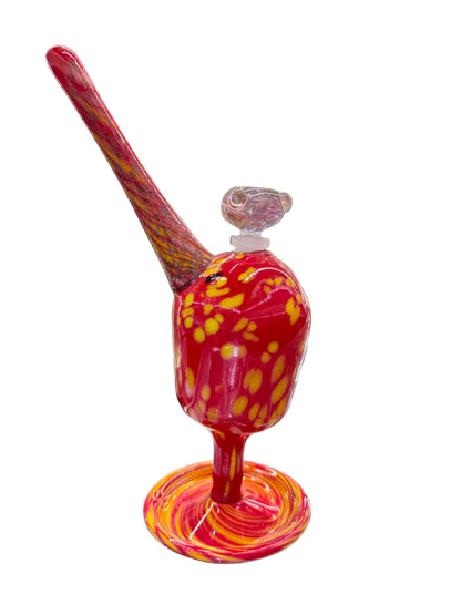 Red and Yellow Glass Bong