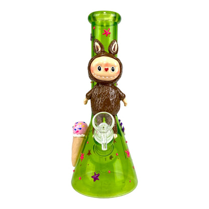 Labubu 3D Beaker Bong 25cm Green - DayDreamz Smoke Shop