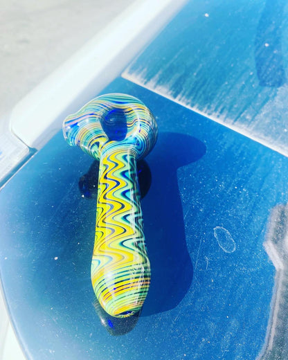 Flagship Gold Infused Opal PipeHeavyweight Glass Pipe, Thick Glass Pipes, - DayDreamz Smoke Shop