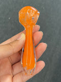Orange colour cheap glass hand weed pipe